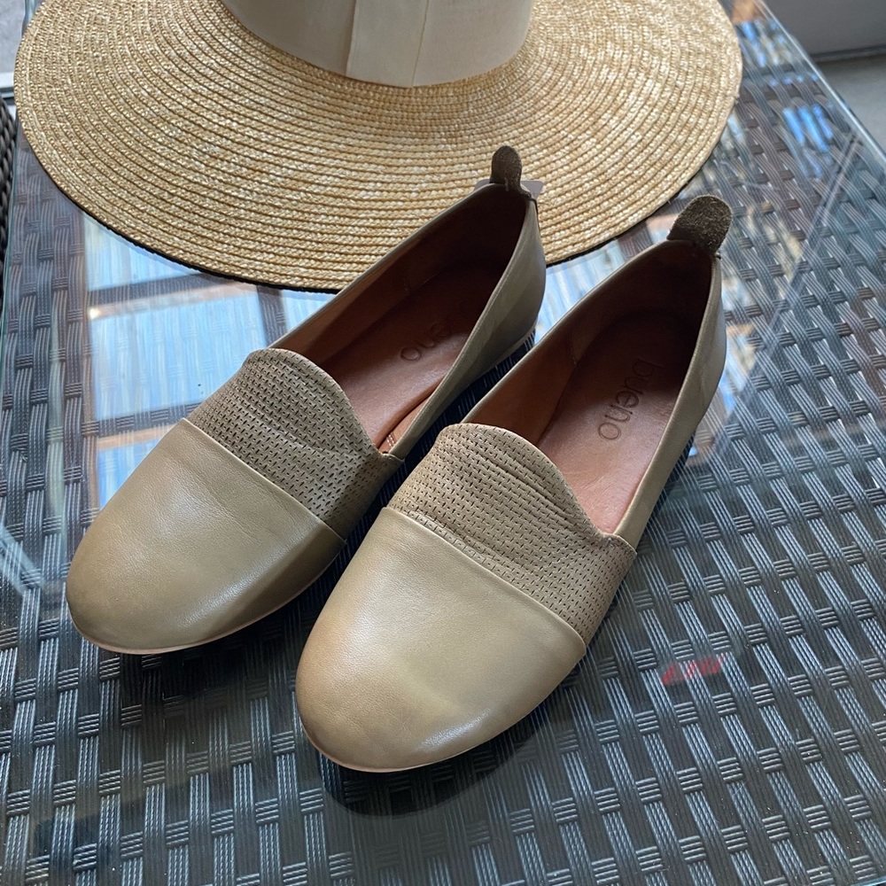 Bueno Olive Green Slip-On Flats